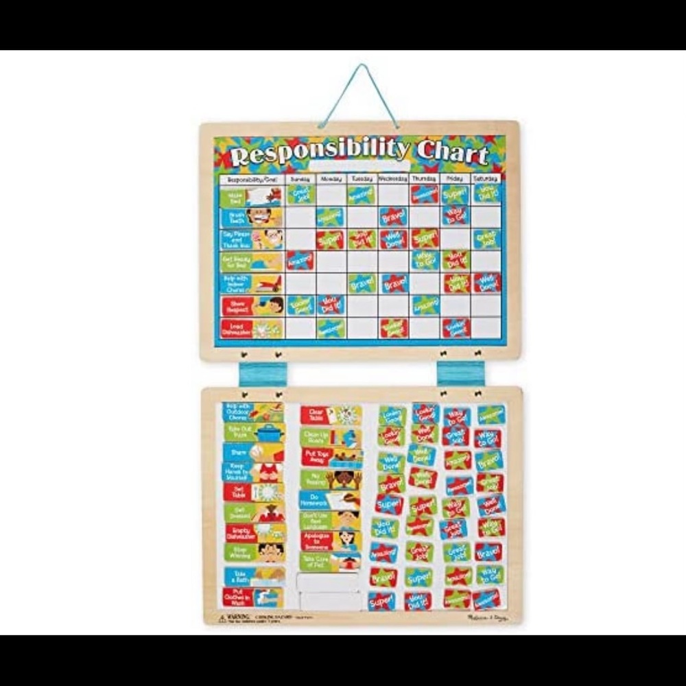 Melissa & Doug Responsibility Chart with Magnets and Bonus Dry Erase Markers
